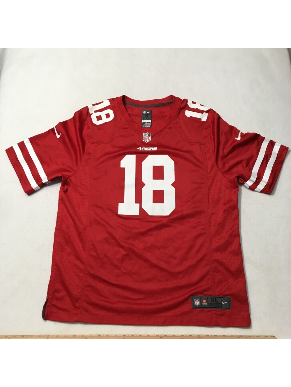 SAN FRANCISCO 49ERS ON FIELD GAME CUT JERSEY 2018 XL NIKE #18